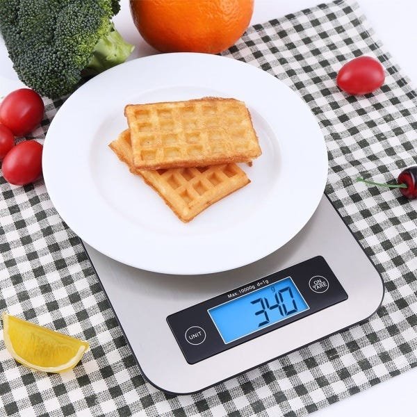 Balança Cozinha Gourmet Alimentos 10kg Aço Inox Tela LCD Touch Screem - 3