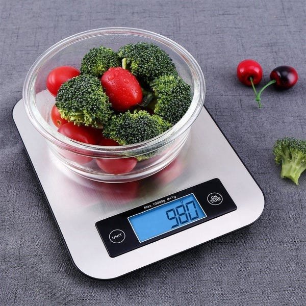 Balança Cozinha Gourmet Alimentos 10kg Aço Inox Tela LCD Touch Screem - 2