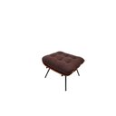 Ver imagem 3 de Kit 02 Poltronas e 01 Puff Costela Suede Marrom Claro