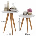 Ver imagem 2 de jogo 2 mesas retrô pés palito, lateral e apoio classic prime - branco - Comprar Moveis Em Casa