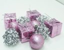 Ver imagem 4 de Kit 22 Peças Tubo Natalino Árvore de Natal Rosa e Prata 4cm
