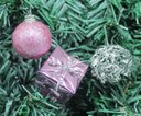 Ver imagem 2 de Kit 22 Peças Tubo Natalino Árvore de Natal Rosa e Prata 4cm