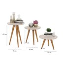 Ver imagem 2 de jogo 3 mesas retrô pés palito, centro, lateral e apoio classic prime - off white - Comprar Moveis Em