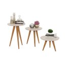 Ver imagem 1 de jogo 3 mesas retrô pés palito, centro, lateral e apoio classic prime - off white - Comprar Moveis Em