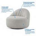 Ver imagem 6 de Kit 2 Poltronas Orgânicas Giratórias com Retorno Estofadas Design Moderno Luna Espresso Móveis