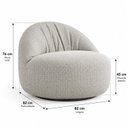 Ver imagem 3 de Kit 2 Poltronas Orgânicas Giratórias com Retorno Estofadas Design Moderno Luna Espresso Móveis