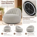Ver imagem 7 de Kit 2 Poltronas Orgânicas Giratórias com Retorno Estofadas Design Moderno Luna Espresso Móveis