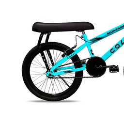 Bicicleta Colli Montadinha Aro 20 Selim Mobik Bagageiro Cor Amarelo Neon Tamanho do Quadro 12 Azul C - 3