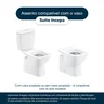 Tampa de Vaso Poliéster Suite Branco para bacia Incepa 1.6gpf 6lpf - 4