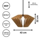 Ver imagem 6 de Luminária Teto tipo Pendente ORNAMENTAL MDF - Completa