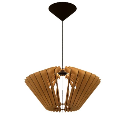 Luminária Teto tipo Pendente ORNAMENTAL MDF - Completa