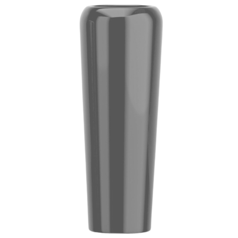 Vaso Decorativo Fibra de Vidro Florida P 65cm Cinza Escuro Brilho Lindo Vaso