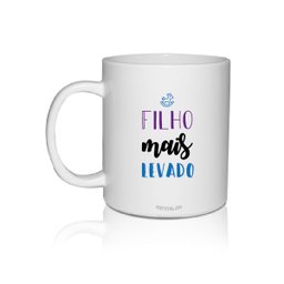 Kit 2 Canecas Brancas Dia das Crianças Filhos Levados - 3