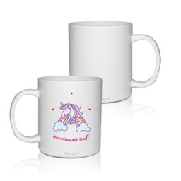 Kit 3 Canecas Brancas Tema de Unicórnio Dia das Crianças - 2
