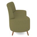 Ver imagem 4 de Sofá Chaise 2 Lugares Sala Living 135cm Pés Industrial Cayman K01 Bouclê Verde - Lyam Decor