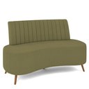 Ver imagem 2 de Sofá Chaise 2 Lugares Sala Living 135cm Pés Industrial Cayman K01 Bouclê Verde - Lyam Decor