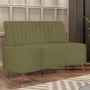 Ver imagem 3 de Sofá Chaise 2 Lugares Sala Living 135cm Pés Industrial Cayman K01 Bouclê Verde - Lyam Decor