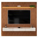Ver imagem 1 de Painel para Tv até 85 Polegadas 2,50m Ripado Autêntico com Led Montreal com Nicho Efraín