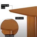 Ver imagem 3 de Mesa de Jantar Eloise 4 Lugares Quadrada MDF Laminado 90cm Grafite Moderna