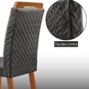 Ver imagem 4 de Mesa de Jantar Eloise 4 Lugares Quadrada MDF Laminado 90cm Grafite Moderna