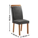 Ver imagem 5 de Mesa de Jantar Eloise 4 Lugares Quadrada MDF Laminado 90cm Grafite Moderna