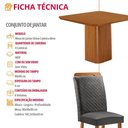 Ver imagem 7 de Mesa de Jantar Eloise 4 Lugares Quadrada MDF Laminado 90cm Grafite Moderna