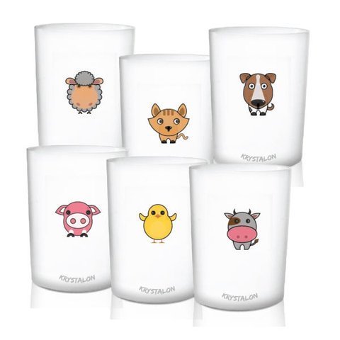 Kit 6 Copos Animais da Fazenda Dia das Crianças