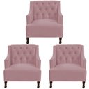 Ver imagem 1 de Kit 03 Poltronas Genesis Rosê