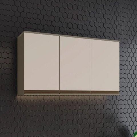 Armário Aéreo Connect 3 Portas 120cm Henn