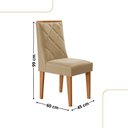 Ver imagem 3 de Conjunto com 2 Cadeiras Mdf Isadora para Sala de Jantar Moderna Turim 07/naturale