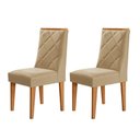 Ver imagem 1 de Conjunto com 2 Cadeiras Mdf Isadora para Sala de Jantar Moderna Turim 07/naturale
