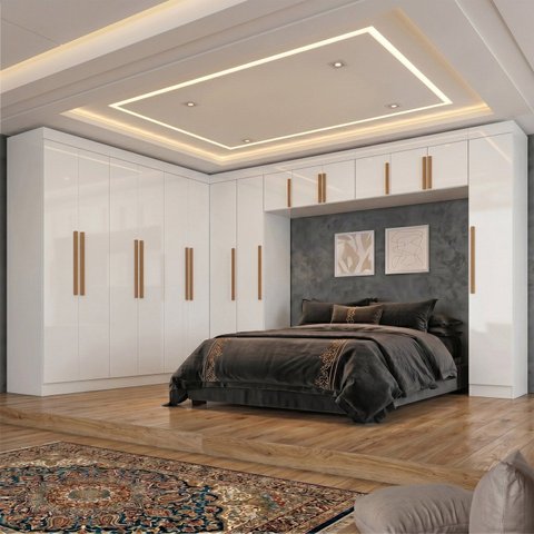 Guarda Roupa Modulado de Canto 15P 2GV Branco