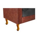 Ver imagem 6 de Recamier Félix Solteiro 160cm Corano Terracota e Linho Chumbo - Adj Decor