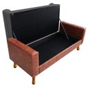 Ver imagem 5 de Recamier Félix Solteiro 160cm Corano Terracota e Linho Chumbo - Adj Decor