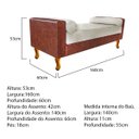 Ver imagem 4 de Recamier Félix Solteiro 160cm Corano Terracota e Linho Bege - Adj Decor