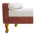 Ver imagem 7 de Recamier Félix Solteiro 160cm Corano Terracota e Linho Bege - Adj Decor