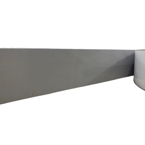 Moldura Painel Ripado Eva Autocolante Liso 7cmx5mm 10 Metros - Cinza