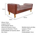 Ver imagem 4 de Recamier Félix Solteiro 195cm Corano Terracota e Linho Rosê - Adj Decor