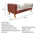 Ver imagem 4 de Recamier Félix Solteiro 195cm Corano Terracota e Linho Bege - Adj Decor