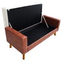 Ver imagem 5 de Recamier Félix Solteiro 195cm Corano Terracota e Linho Bege - Adj Decor