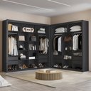 Ver imagem 4 de Closet Modulado 8 Gavetas MDF Preto Tx Amoudi Móveis