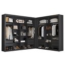 Ver imagem 1 de Closet Modulado 8 Gavetas MDF Preto Tx Amoudi Móveis