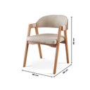 Ver imagem 4 de Conjunto Sala de Jantar 6 Lugares Cadeiras Estofadas Gaia Yescasa Marrom