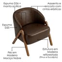 Ver imagem 4 de Poltrona Decorativa Iris Pes Madeira Courino Tcs 721 Moll