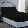 Roupa de Cama Queen 400 Fios 3 Peças Hotel Pousada Macio Acetinado:preto - 2