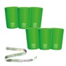 6 Copos Eco Verde com Cordão Green Cups 200 ml - 1