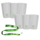 Ver imagem 1 de 6 Copos Eco Branco com Cordão Green Cups 200 ml