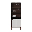 Ver imagem 4 de Cristaleira com Adega Jurere 02 Portas e 02 Portas de Vidro Nogueira Real Off White Matte Colibri