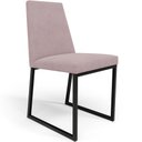 Ver imagem 2 de Kit 04 Cadeiras Para Sala De Jantar Base Aço Industrial Preto Dafne L02 Suede Rosê - Lyam Decor