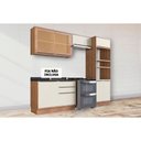 Ver imagem 1 de Cozinha Modulada Completa Versalis 4 Peças 2 Aéreos + 1 Balcão + 1 Torre Quente C4p190 Freijó